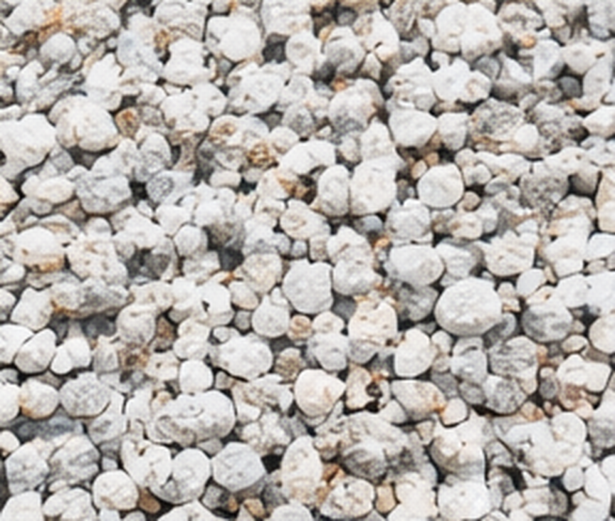 Gravier granite blanc — aspect moucheté élégant pour allées et cours